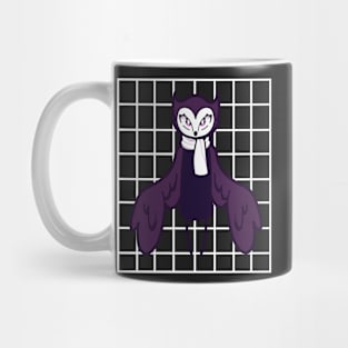 Checkered Owl Girl (Black) Mug